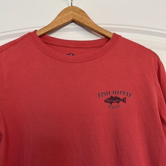 Fish Hippie Long Sleeve Logo T Shirt Size Small - Picture 2 of 4